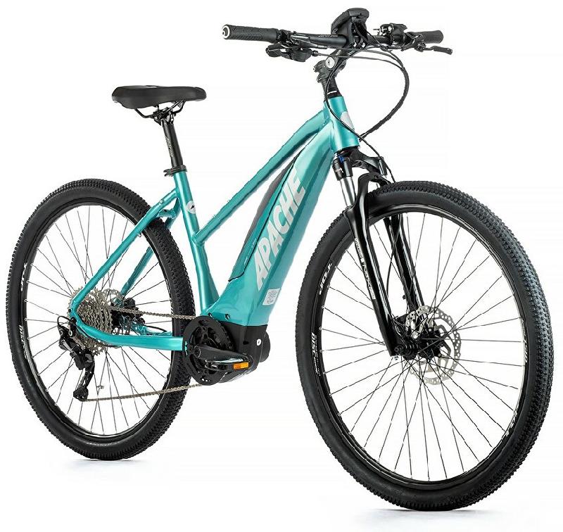 APACHE MATTA 1 Bosch MTB barva MODROZELENÁ 2023 kola 28 baterie 13,4 Ah