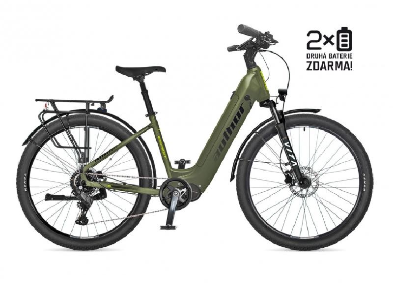 AUTHOR ESPIRIT barva ZELENOZLATÁ MATNÁ 2026 kola 27,5 baterie 17,5 Ah