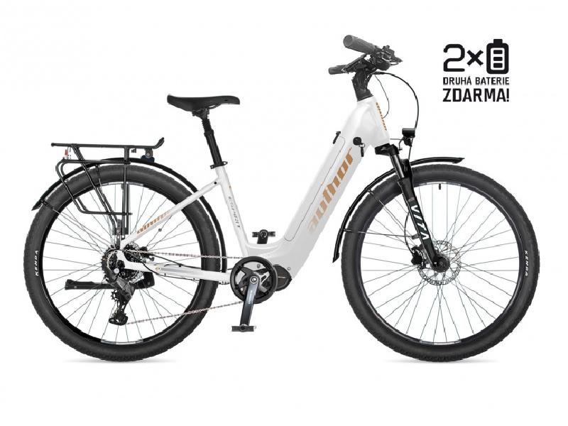 AUTHOR ESPIRIT barva BÍLÁ ČERNÁ ZLATÁ 2026 kola 27,5 baterie 17,5 Ah