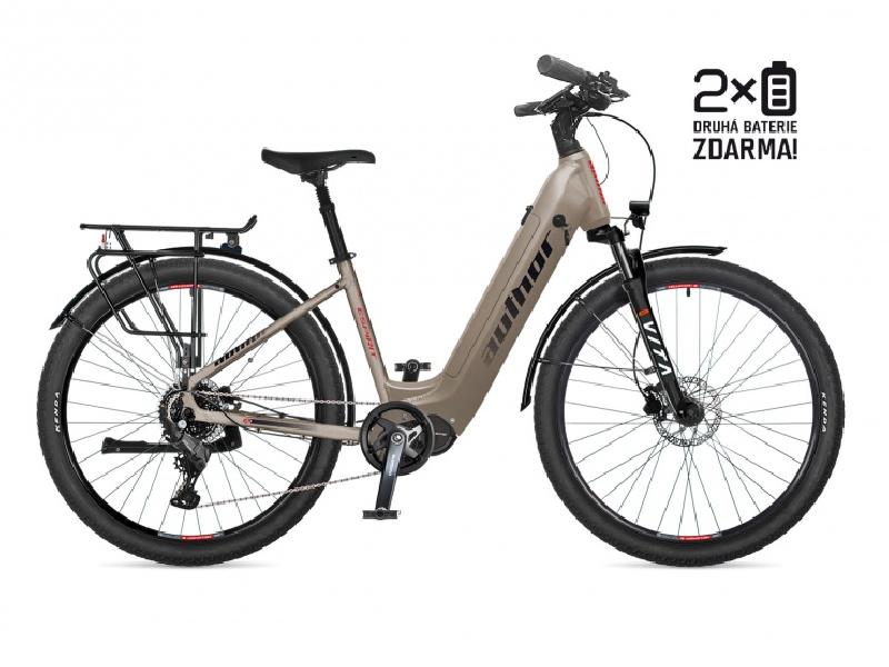 AUTHOR ESPIRIT barva TITAN MATNÁ ČERNÁ ČERVENÁ 2026 kola 27,5 baterie 17,5 Ah