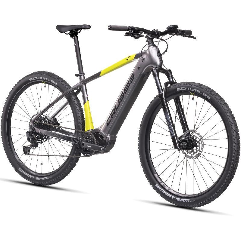 CRUSSIS e-Largo 9.10-(720 Wh) barva ŠEDÁ ŽLUTÁ ČERNÁ - PŘEDVÁDĚCÍ KOLO č.35 2025 kola 29 baterie 20 Ah