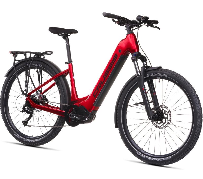 CRUSSIS e-Country 7.11-(513 Wh) barva METALICKÁ ČERVENÁ ČERNÁ 2026 kola 27,5 baterie 14,25 Ah