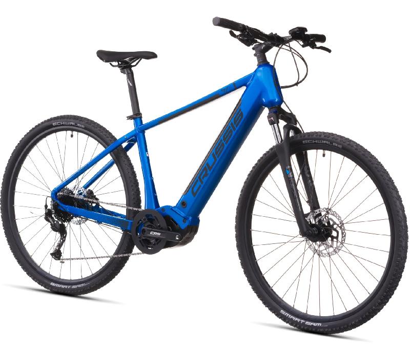 CRUSSIS e-Cross 7.11-(715 Wh) barva MODRÁ ČERNÁ 2026 kola 28 baterie 19,88 Ah