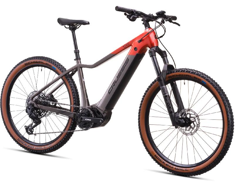 CRUSSIS e-Guera 10.11-(715 Wh) barva METALICKÁ ČERVENÁ KARBONOVÁ ČERNÁ 2025 kola 27,5 baterie 19,9 Ah