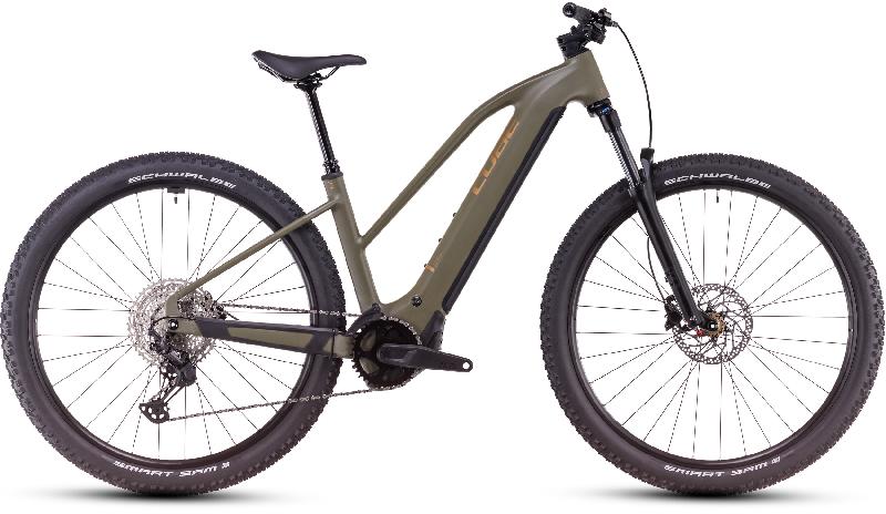 CUBE Reaction Hybrid Pro 800 LADY barva DUSTYOLIVE-N-GOLD 2025 kola 29 baterie 22,22 Ah