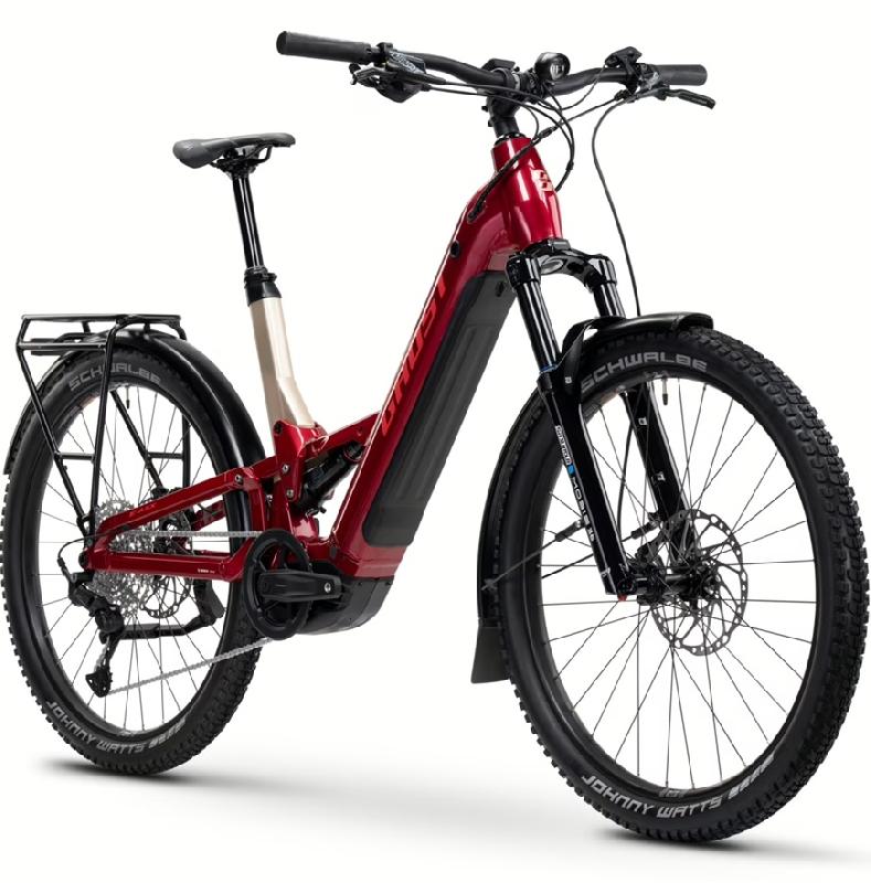 GHOST E-ASX Essential Low EQ barva REBEL RED / COFFEE PEBBLE 2025 kola 27,5 baterie 16,67 Ah
