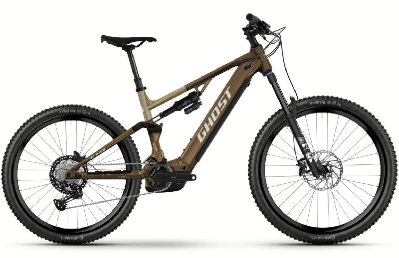 GHOST E-ASX Advanced barva BROWN BEAR / STONE GLOSSY 2026 kola 29/27,5 baterie 22,22 Ah