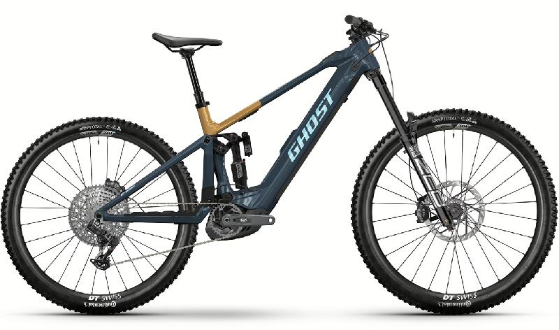 GHOST E-Riot CF barva BLUE / GOLD 2025 kola 29/27,5 baterie 22,22 Ah