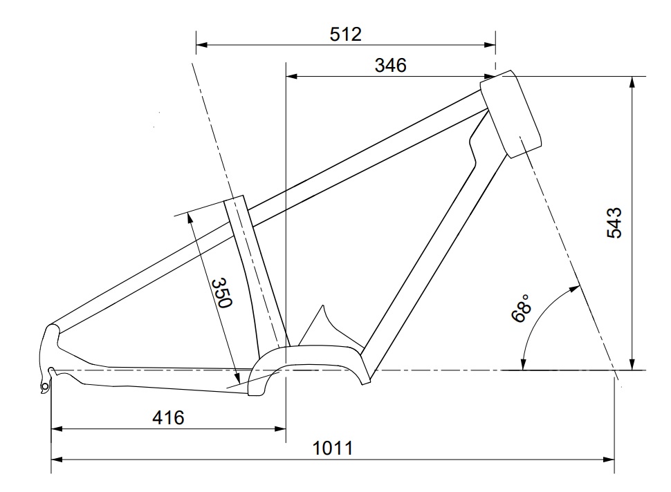 velikost rámu - geometrie LEADER FOX WEENY 24