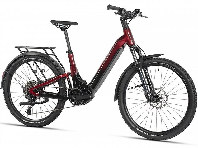 MAXBIKE SAGA barva ČERVENÁ ČERNÁ 2026 kola 27,5 baterie 20 Ah