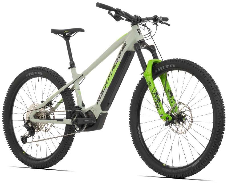 ROCK MACHINE Blizz INT TRL e90-297 barva GLOSS GREY/BLACK/GREEN 2022 kola 29 baterie 11,1 Ah