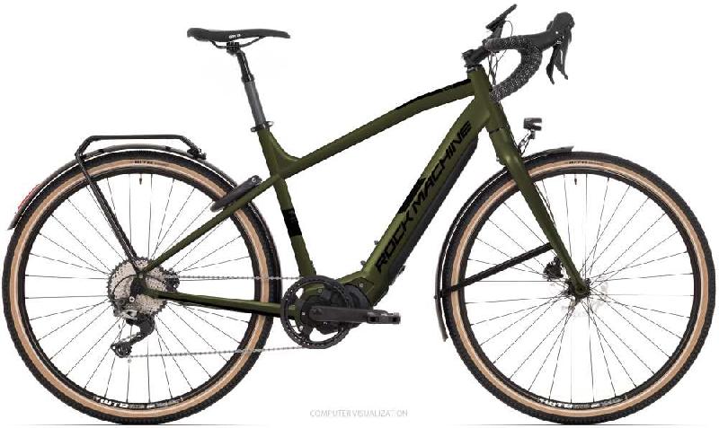 Elektrokolo rock-machine 1563 gravelride e500 touring barva matte khaki black