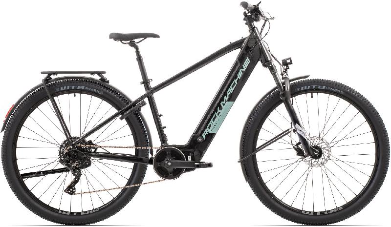 ROCK MACHINE eStorm 90 Tour barva GLOSS BLACK / OLIVE 2026 kola 29 baterie 13,88 Ah