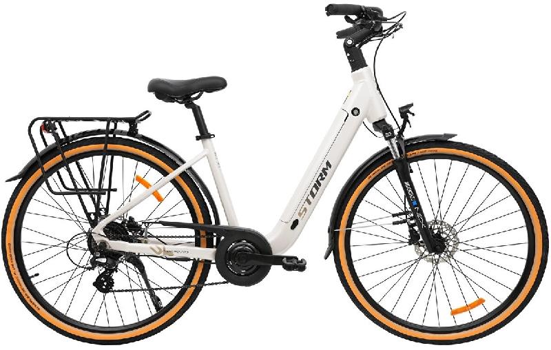 STORM E-Diamond PRO low step HR3 025 504 barva PERLOVĚ BÍLÁ / ČERNÁ 2025 kola 28 baterie 14Ah Ah