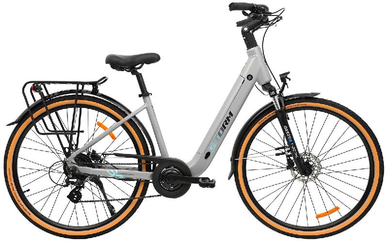 STORM E-Diamond PRO low step HR3 025 504 barva STŘÍBRNÁ / SVĚTLE ZELENÁ 2025 kola 28 baterie 14Ah Ah